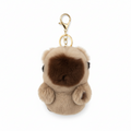 FLUFFY CAPYBARA KEYCHAIN CHARM LIGHT BROWN