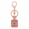 CRYSTAL PERFUME BOTTLE KEYCHAIN PINK