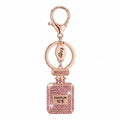 CRYSTAL PERFUME BOTTLE KEYCHAIN CHARM PINK